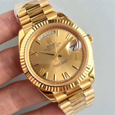 rolex day date ii yellow gold replica|Rolex Day-Date look alike.